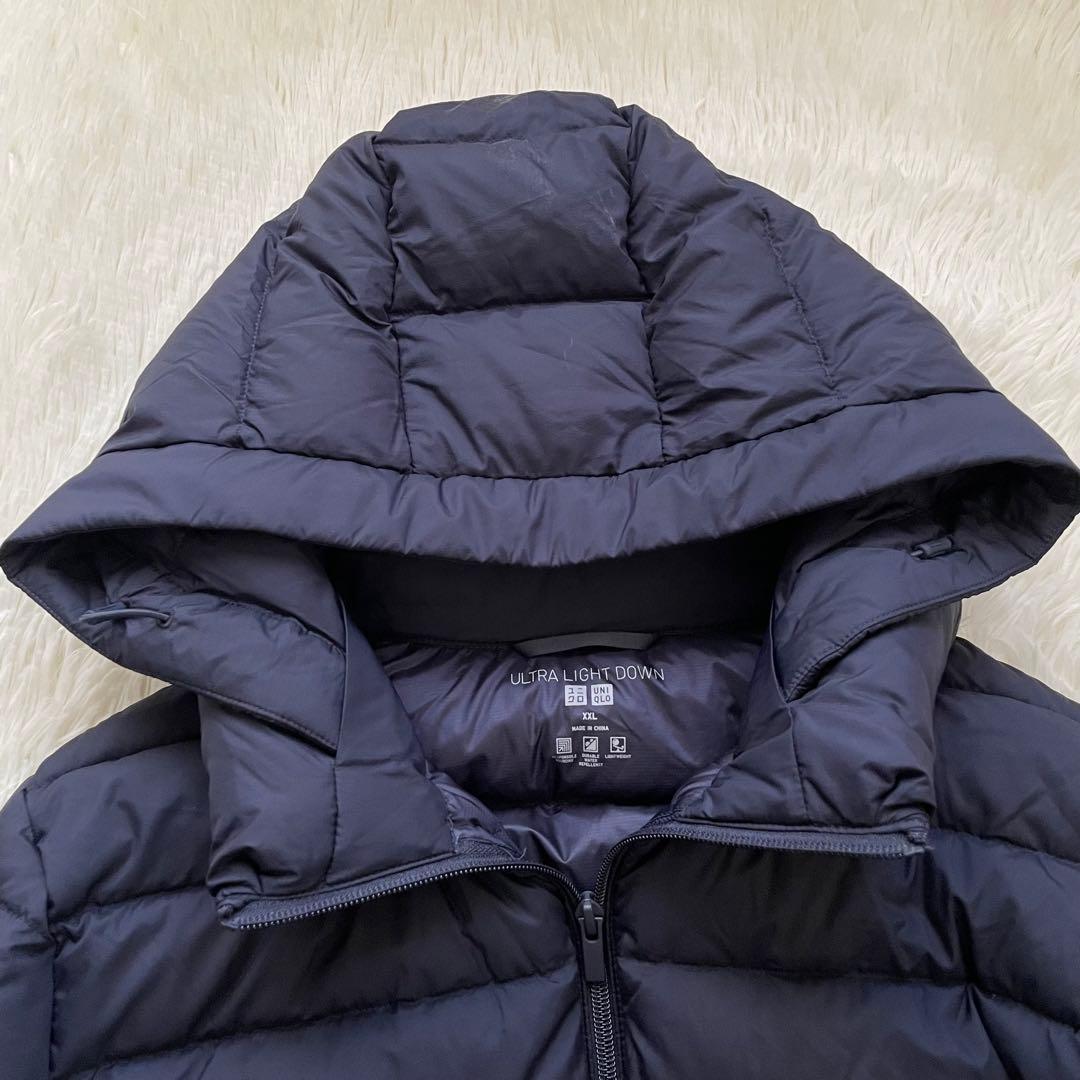 極美品】ユニクロ ウルトラライトダウン 大きいサイズ ネイビー XXL
