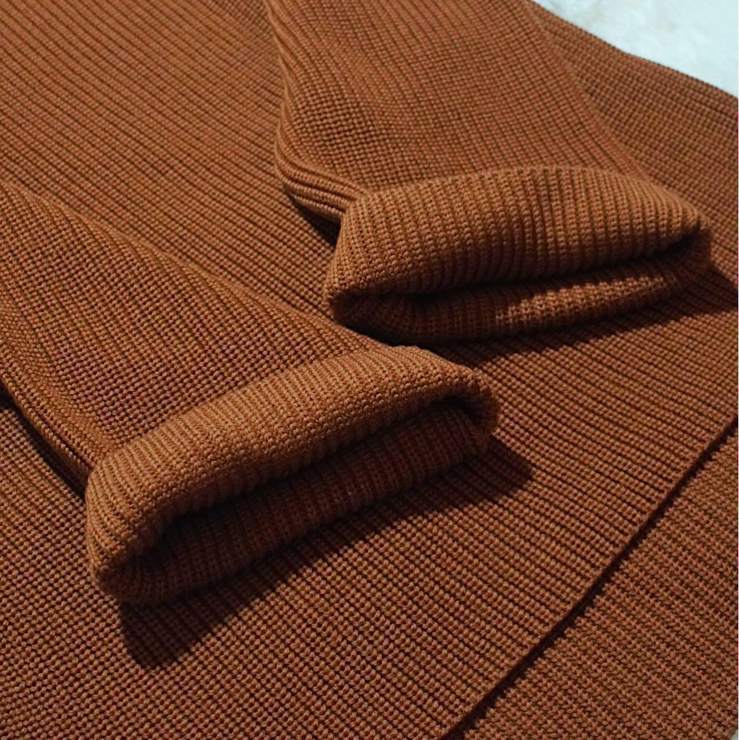 大きいサイズ《BATONER》ボトルネックニット(2)ラグラン ブラウン 極美品