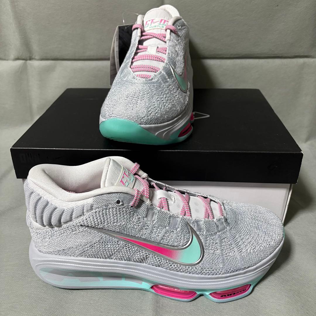 ナイキ　G.Tハッスル3 グレー　グリーン　ピンク　緑　28.0