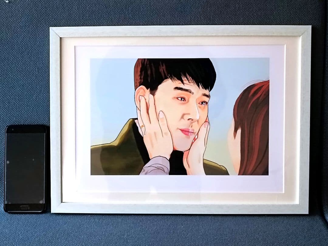 愛の不時着　イラストA3フレーム