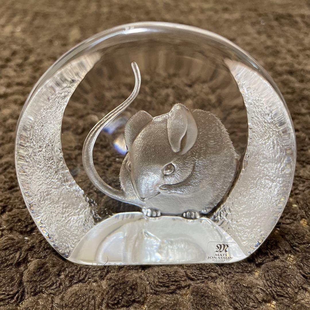 MATS JONASSON マッツジョナサン クリスタルガラス ネズミ - メルカリ