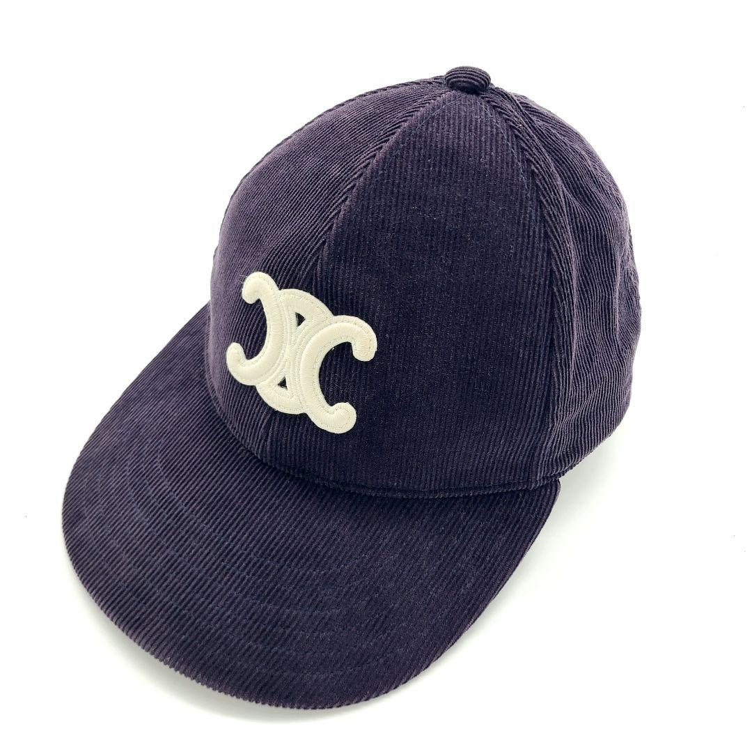 CELINE セリーヌ トリオンフ ベースボールキャップ ネイビー レディース