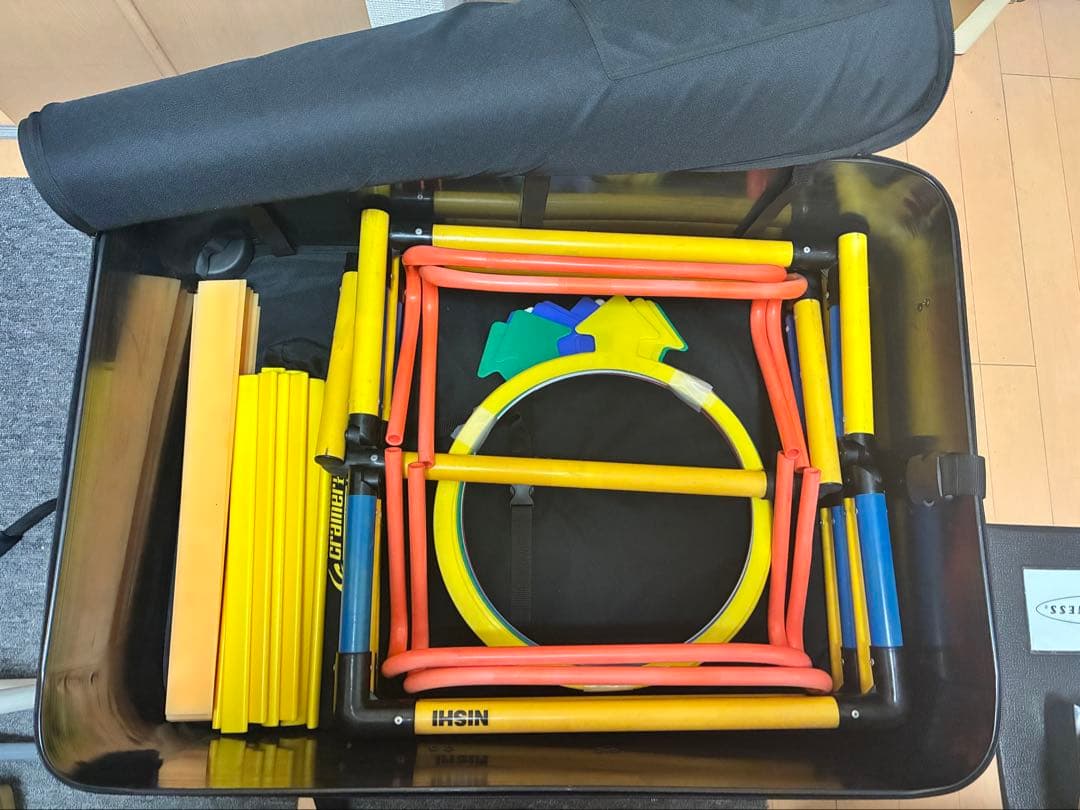 大型ハードケース付き｜トレーニング用品まとめ売り（ハードル・スティックラダー等） ハードル ミニハードル 陸上 プラスチック製 トレーニング用 15cm 1台