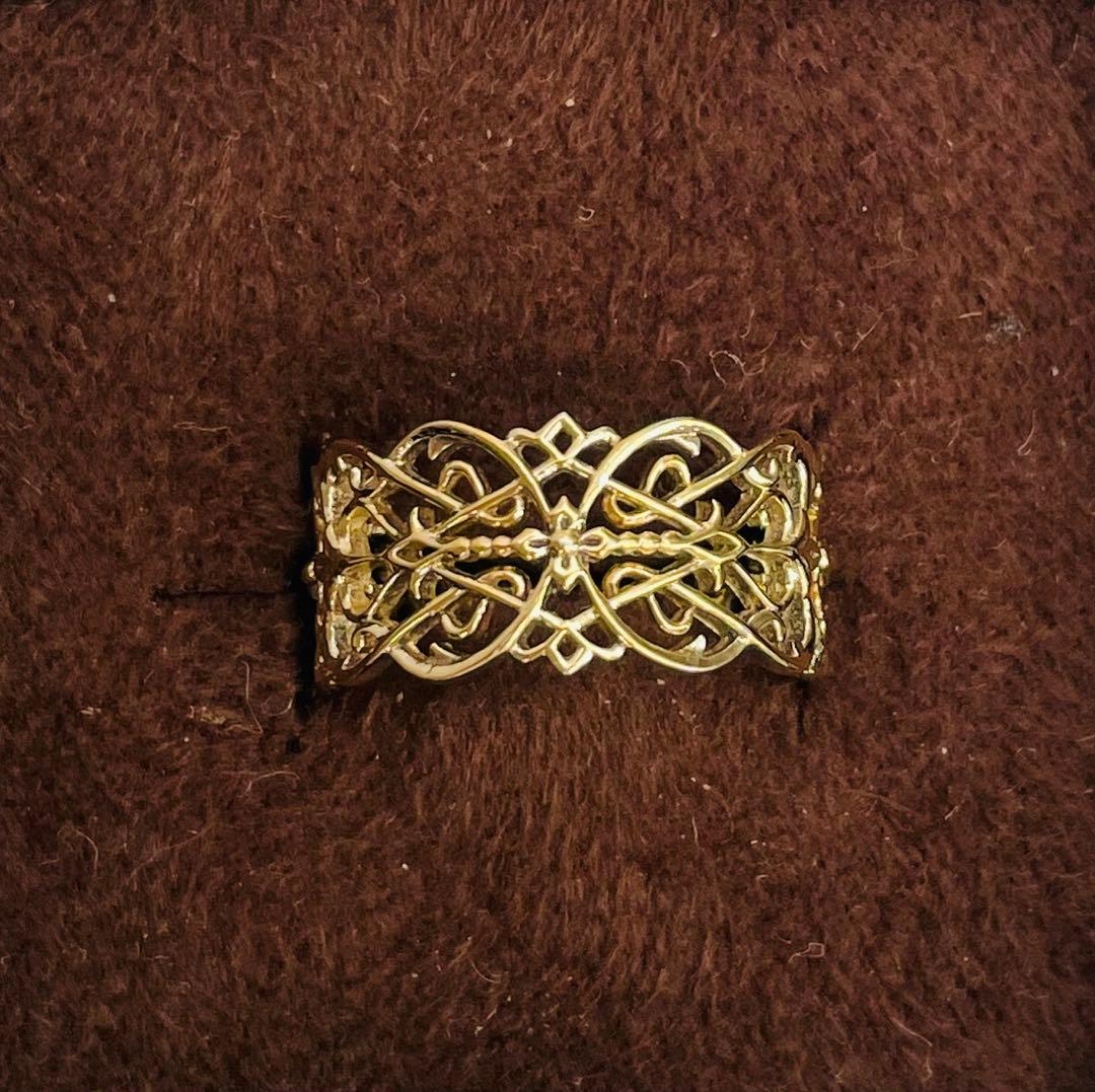 agete CLASSIC 透かし シルバー K18GP リング アガット シルバーリング(L)｜リング｜アガット 公式オンラインストア