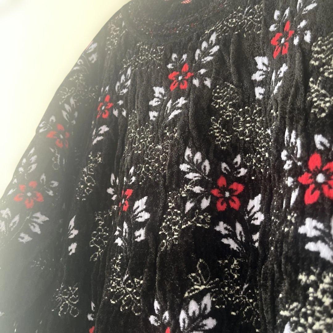 マメクロゴウチ フローラルモチーフニット ブラック 1 mame - メルカリ