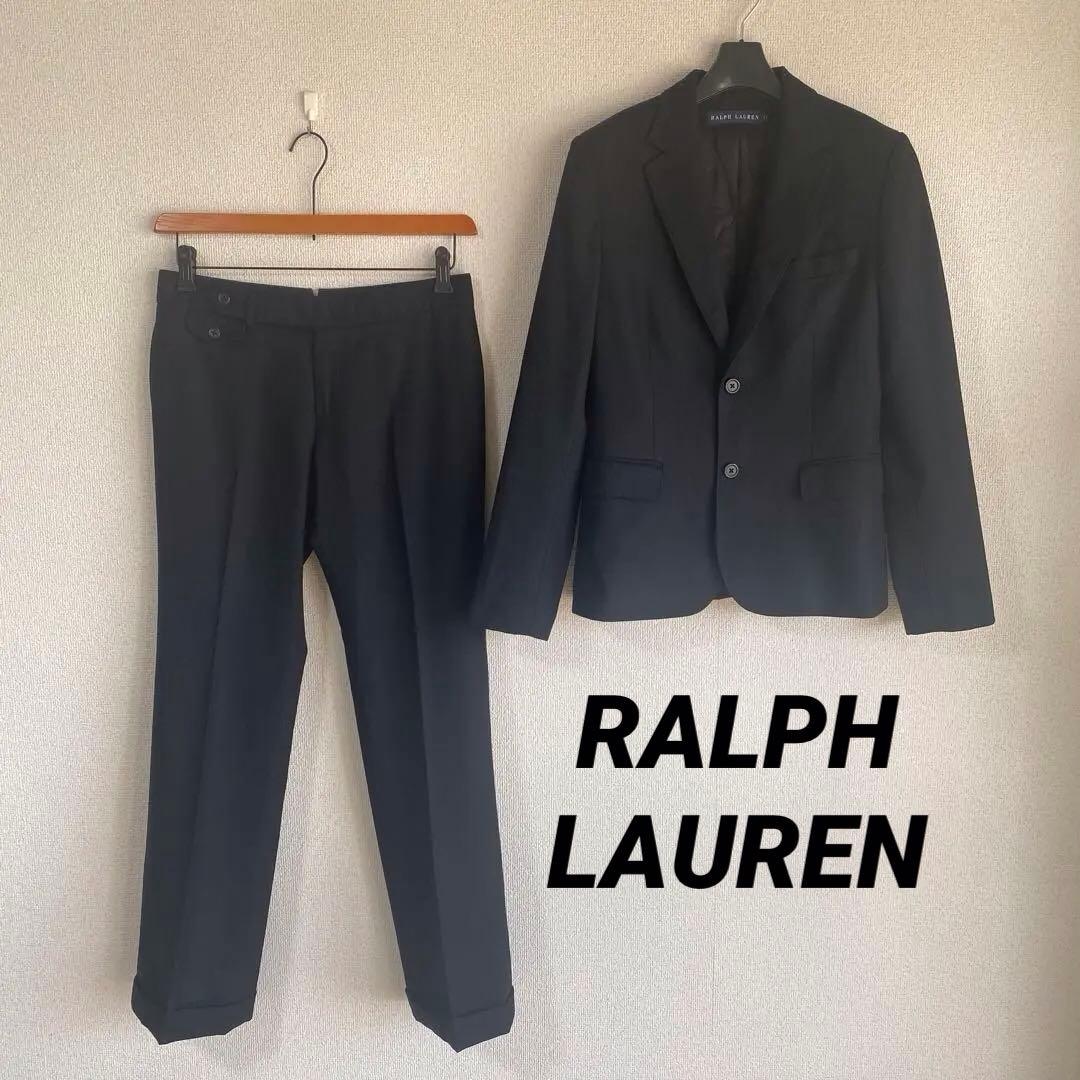 ラルフ ローレン 2ボタン パンツスーツ 11 W76 黒 就活 DMW