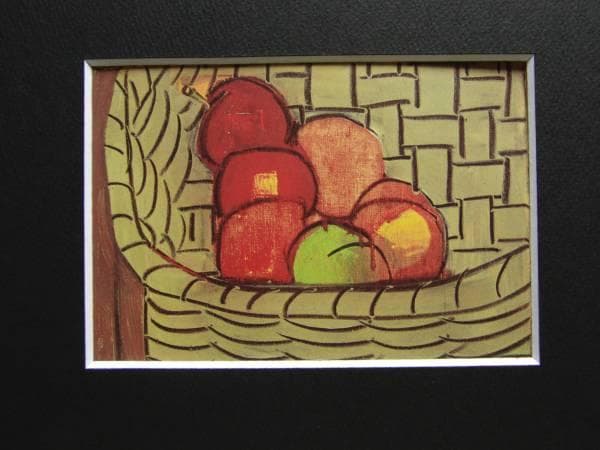 香月　泰男、巴旦杏、希少な額装用画集より、美品、新品額装付