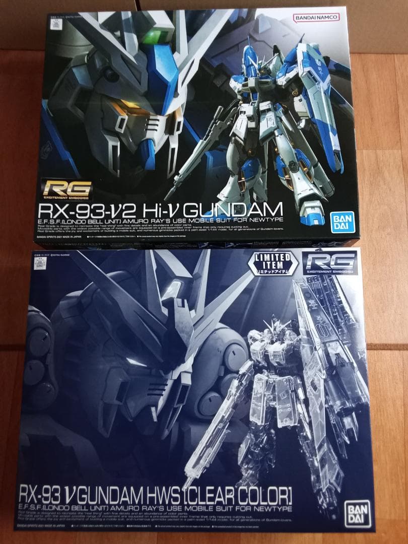 RG νガンダムHWS(クリアカラー) & Hi-νガンダム セット - メルカリ