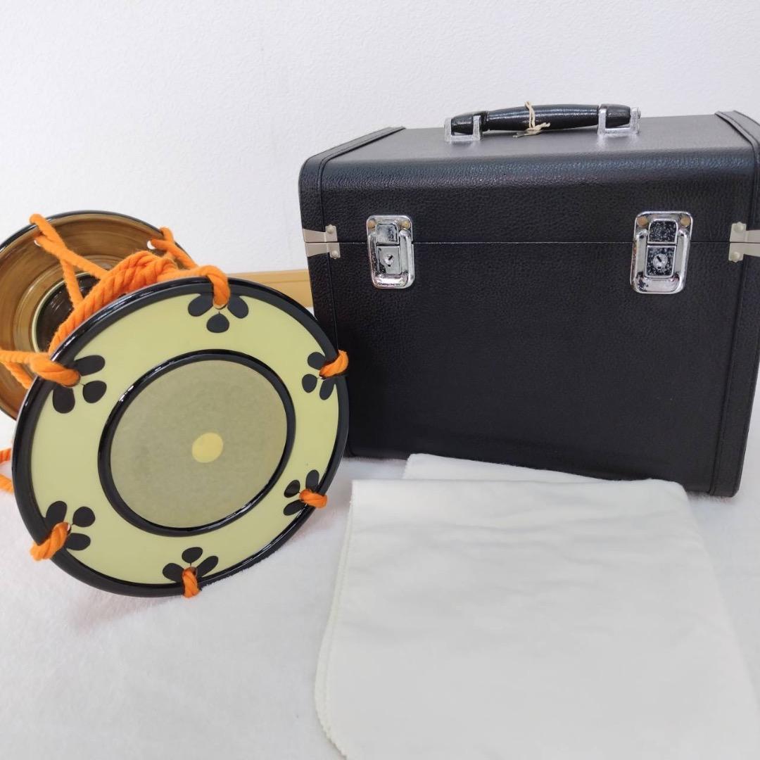 合成皮革製　小鼓　入門セット　和楽器　美品　ケース付き