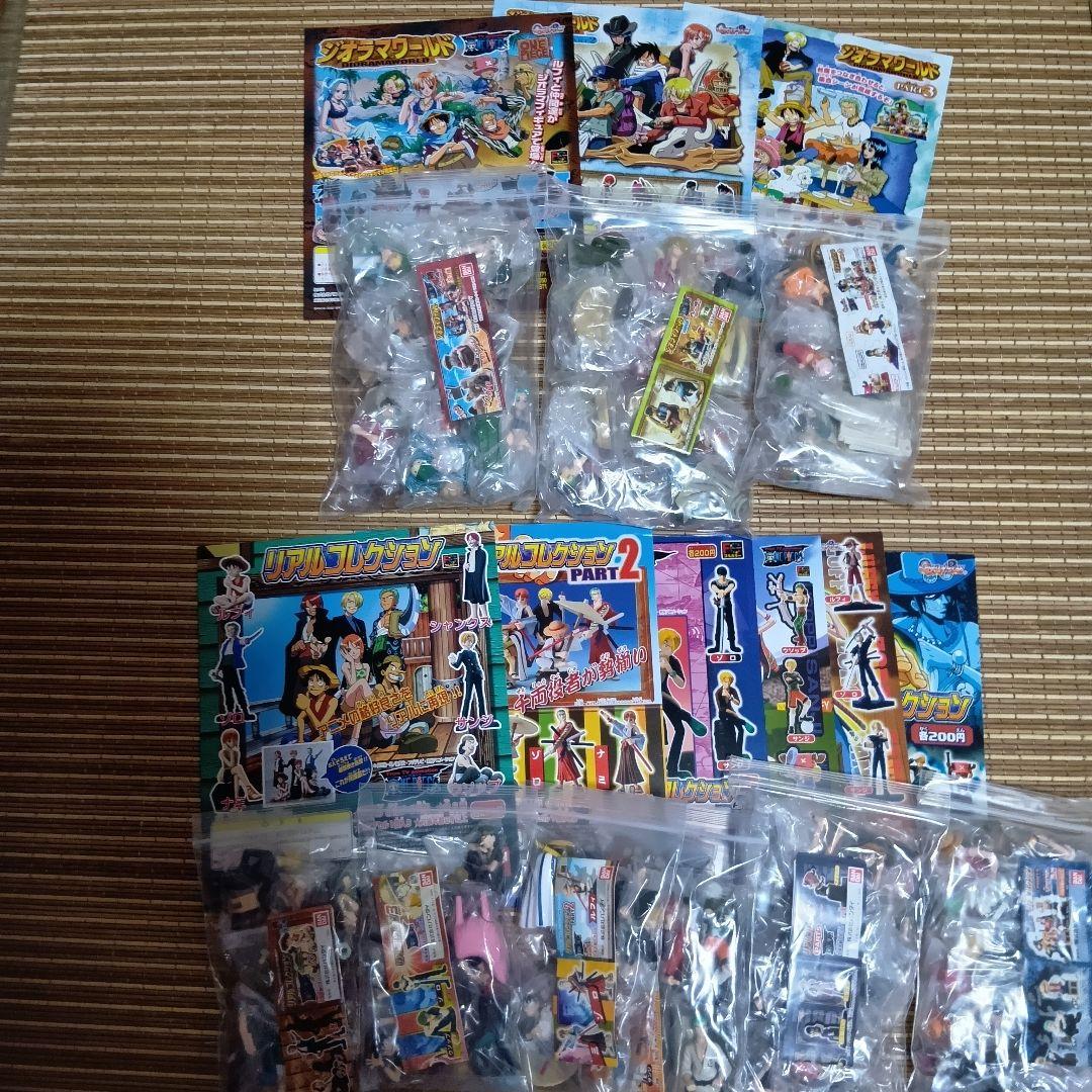 【未開封】ガチャポン　ワンピース　9シリーズ全58種フルコンプ+台紙