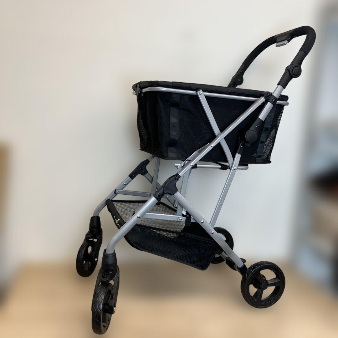 EcoCa 折りたたみ式ショッピングカート ブラック