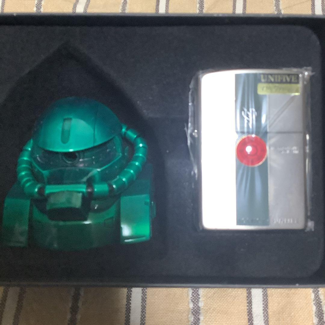 ms-06 zippoライター（ザクヘッド台座付）