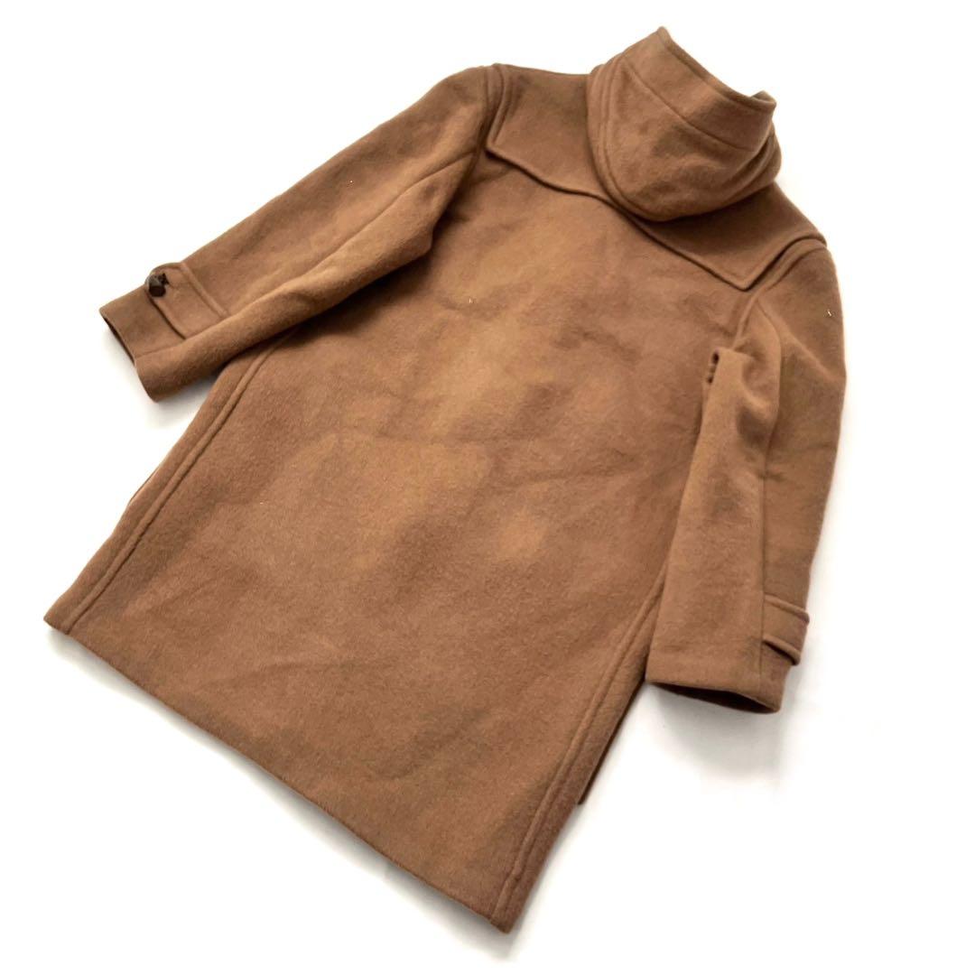 バーバリー 英国製 ダッフルコート キャメル 100%ウール ノバチェック