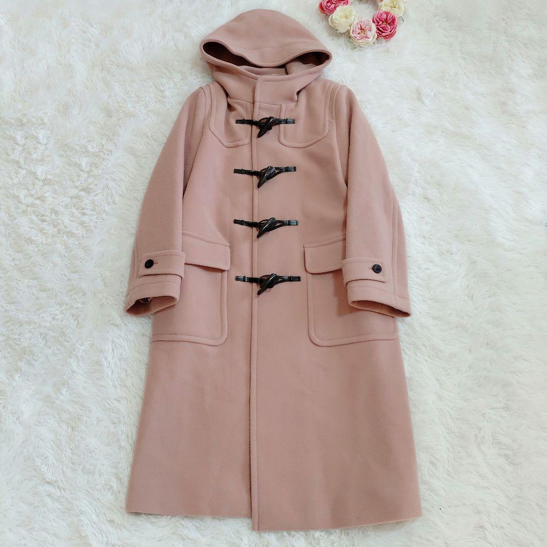 未使用級✨マカフィー　ダッフルコート ロングコート　フード付き　ピンク