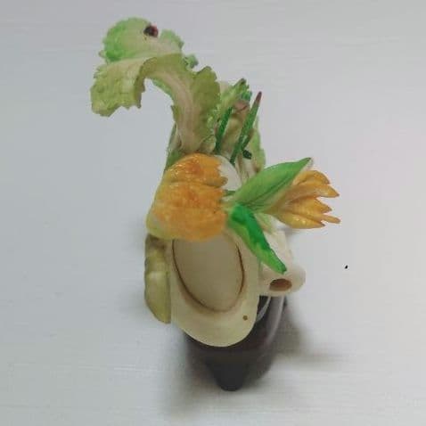 竹と白菜とバッタの彫刻 牛骨製 飛蝗 置物 中国美術 ミ10