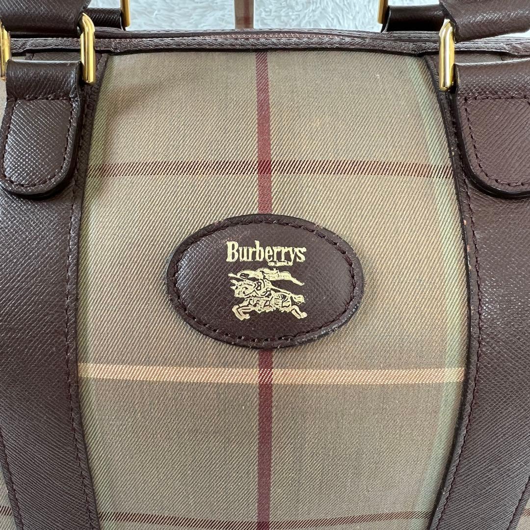 Burberrys バーバリーズ ミニボストンバッグ ヴィンテージ 玉虫色