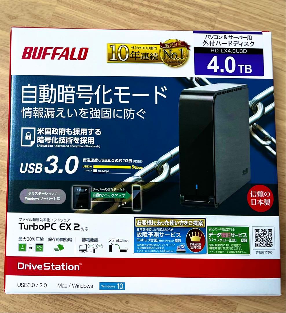 新春セール1月末まで②BUFFALO USB HDD 4TB