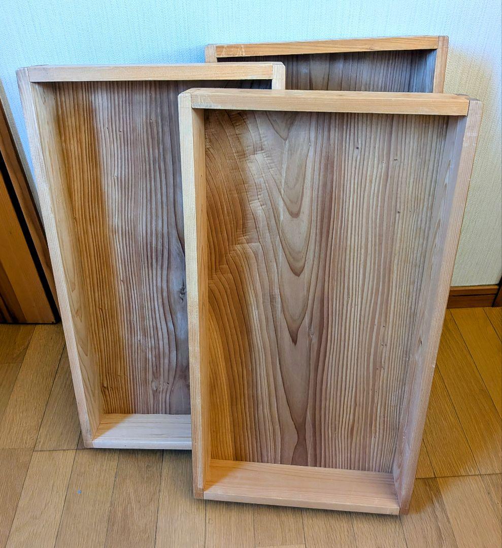 木製番重・麹蓋・餅箱・もろぶた （５箱・蓋なし）