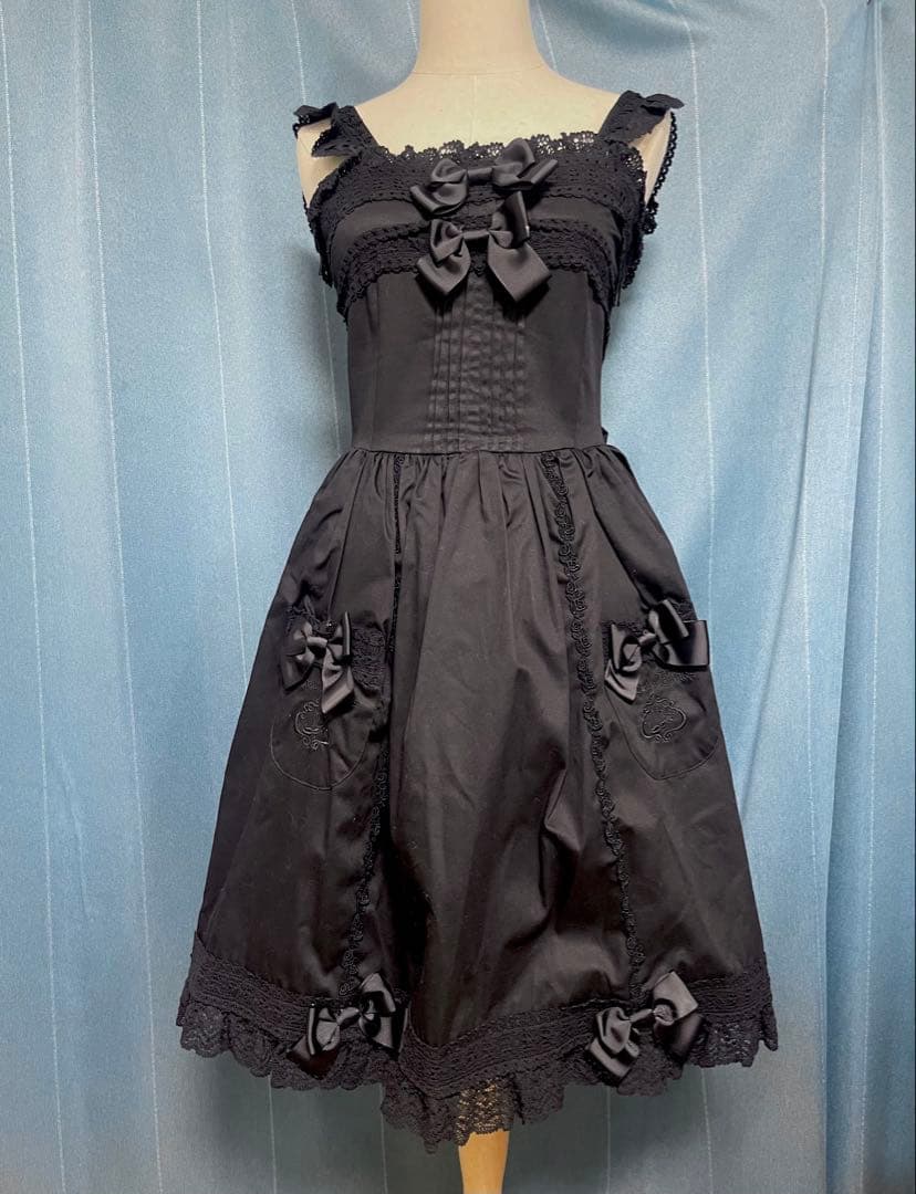 ALICE and the PIRATES 黒 リボン ゴシックロリータ JSK