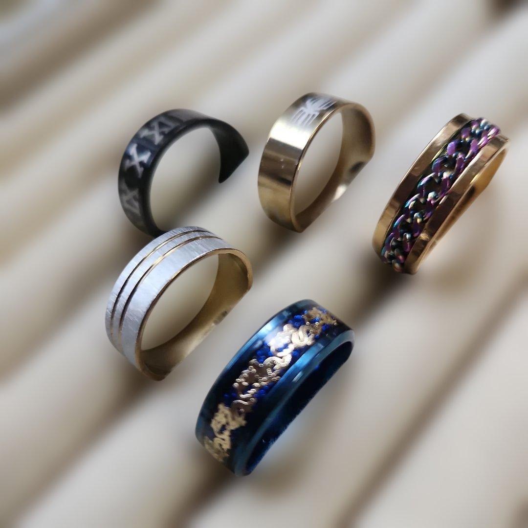 22〜26号 ステンレスリング5点まとめ売り - メルカリ