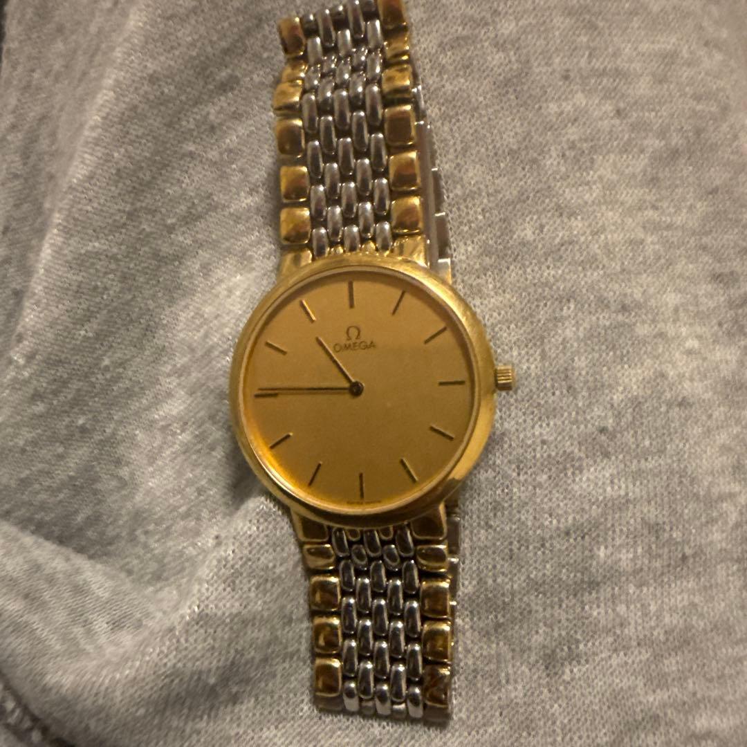 OMEGA ゴールド シルバー デザインウォッチ
