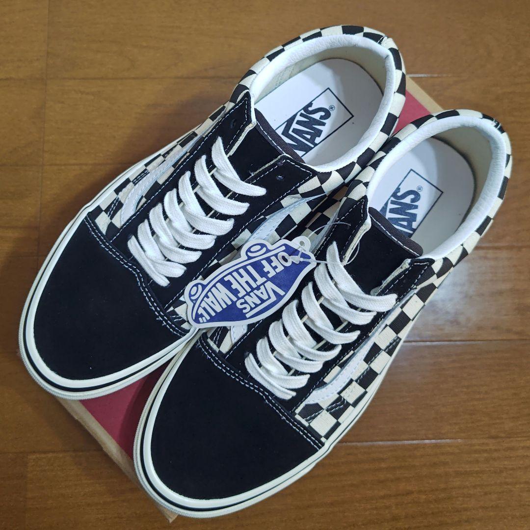 靴 VANS OLDSKOOL 36DX BLACK CHECKER 26.5cm