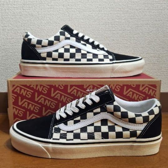 靴 VANS OLDSKOOL 36DX BLACK CHECKER 26.5cm
