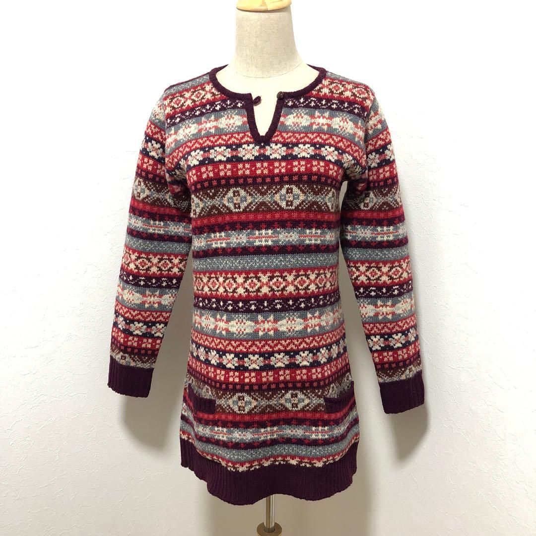 マドモアゼル ノンノン Jamieson's フェアアイルニット チュニック