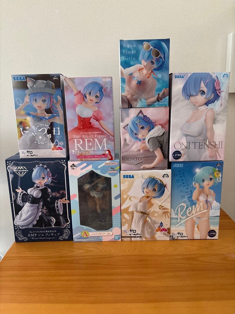 リゼロ レム フィギュア 計9点 一番くじ A賞あり A賞はレムのアートスケールフィギュア！ 「一番くじ Re:ゼロから始める