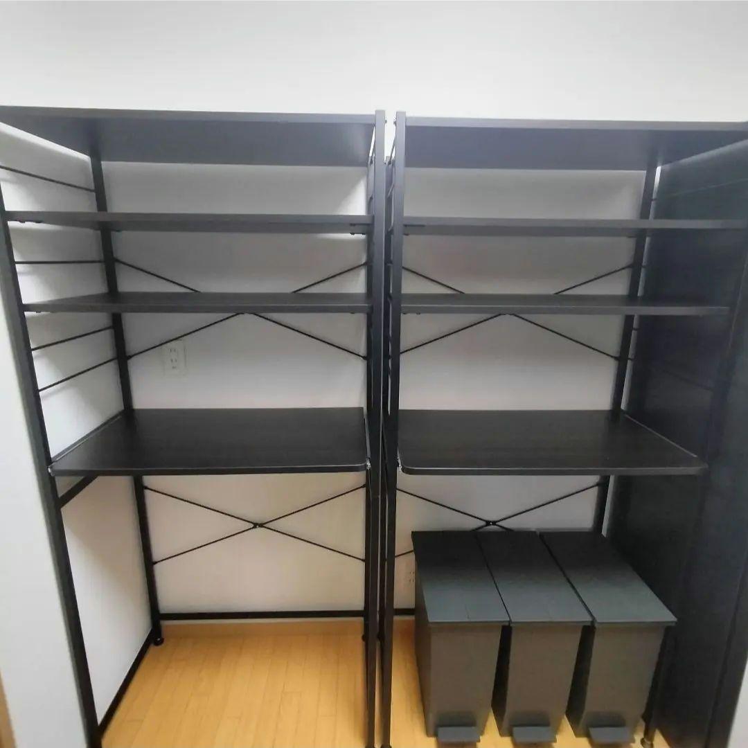 スライドトレー付き収納棚 約81.5cm幅