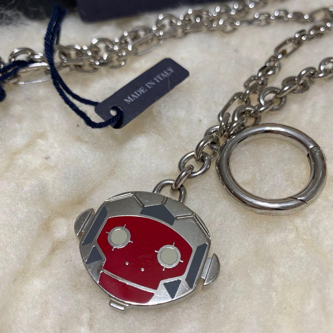 美品 プラダPRADA ロボット ウォレットチェーン/キーホルダー2PS033