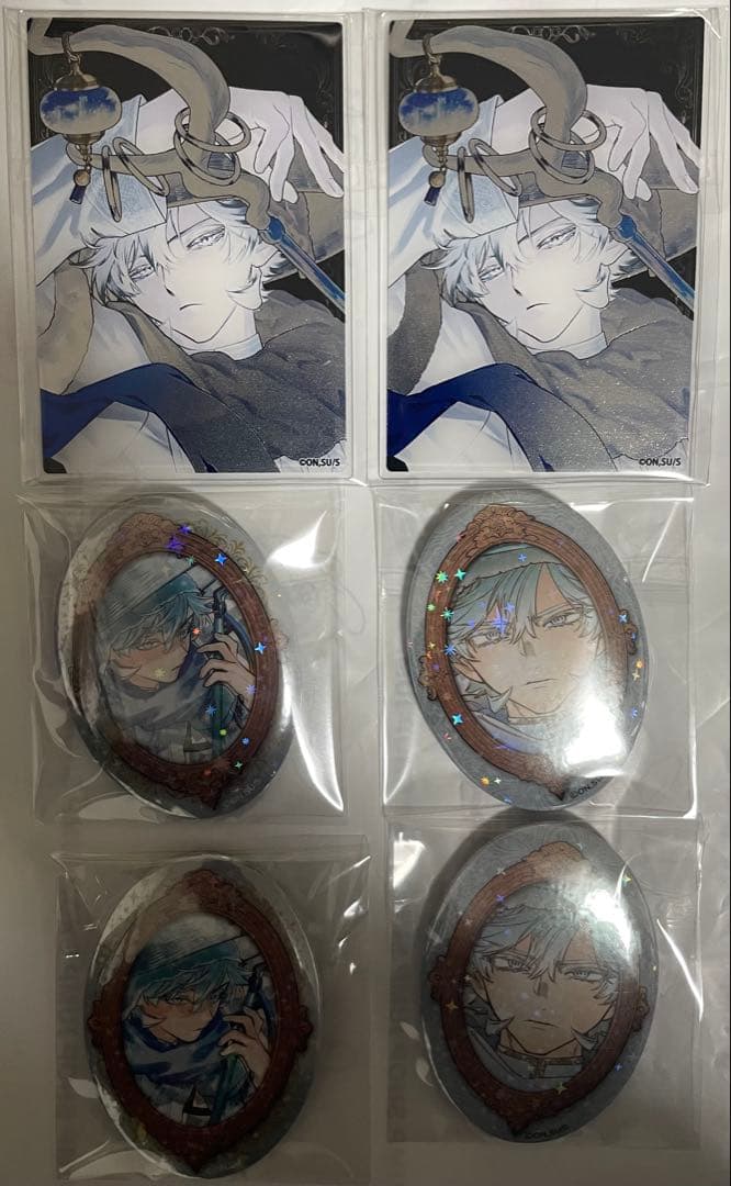 魔男のイチ 反世界の魔法 箔入りアクリルカード 魔女の鏡ホログラム缶