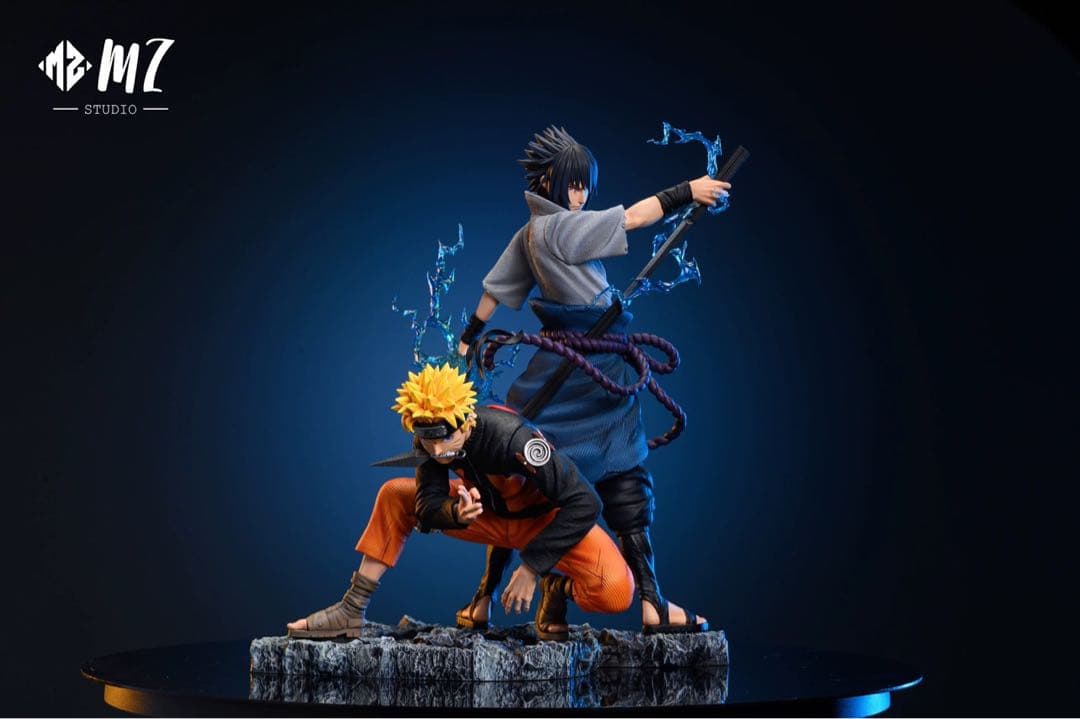 ナルト うずまきナルト うちはサスケ ガレージキット スタチュー塗装