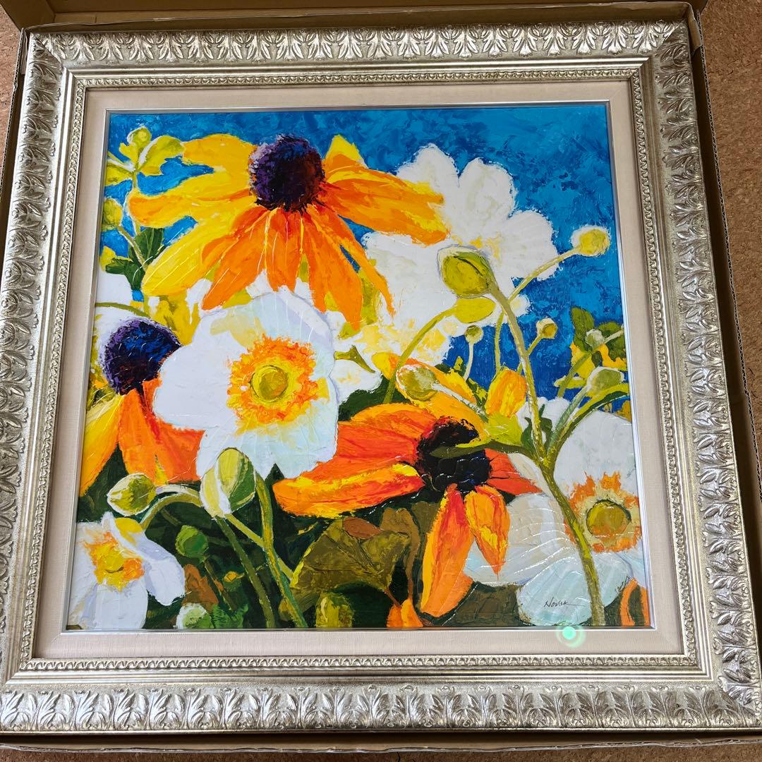 絵画　　シャーリーノヴァック 花フラワーインテリア壁掛け3Lサイズ 5250m-2.jpg