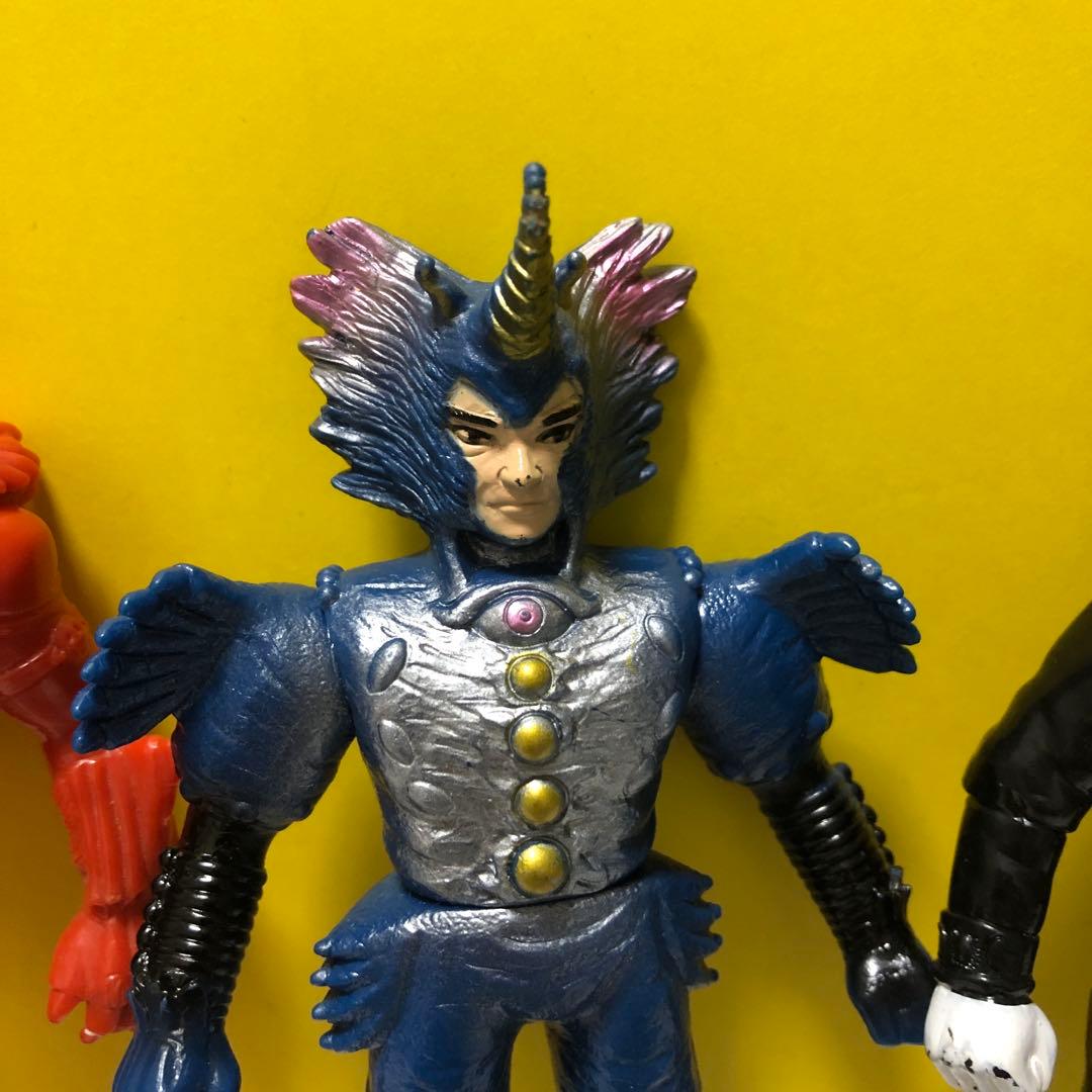 昭和レトロ 超獣戦隊 ライブマン 敵キャラ ソフビ バンダイ 日本製 5体