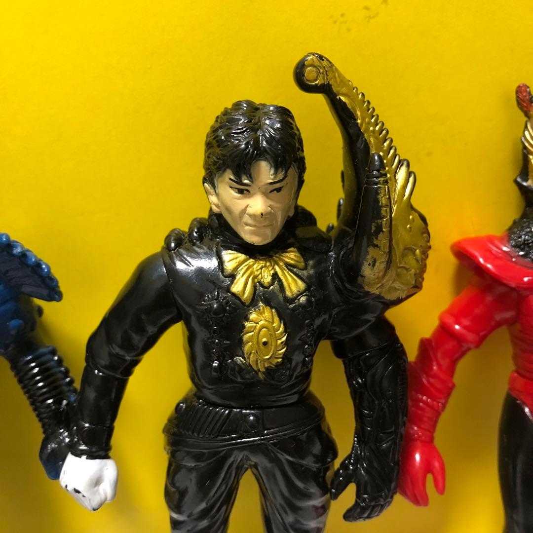 昭和レトロ 超獣戦隊 ライブマン 敵キャラ ソフビ バンダイ 日本製 5体