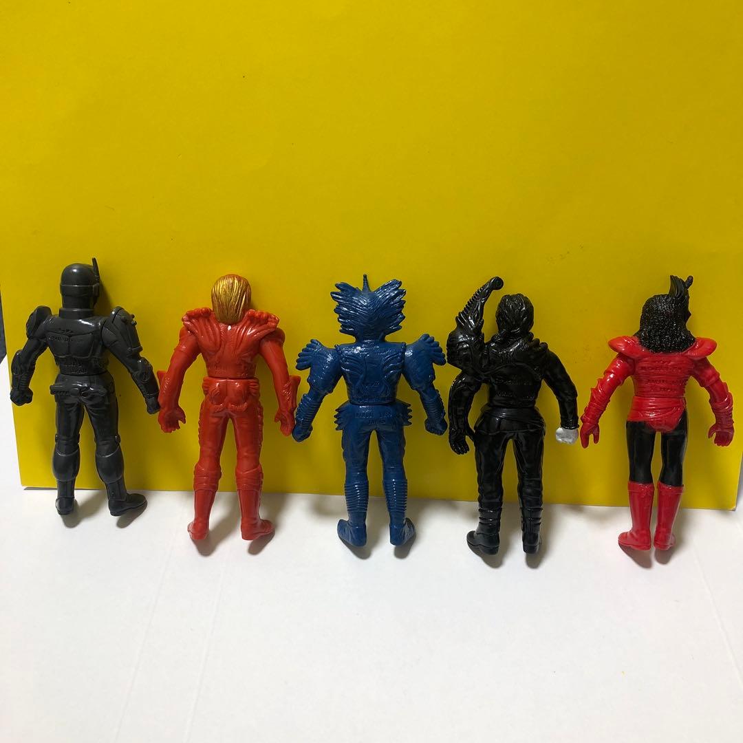 昭和レトロ 超獣戦隊 ライブマン 敵キャラ ソフビ バンダイ 日本製 5体