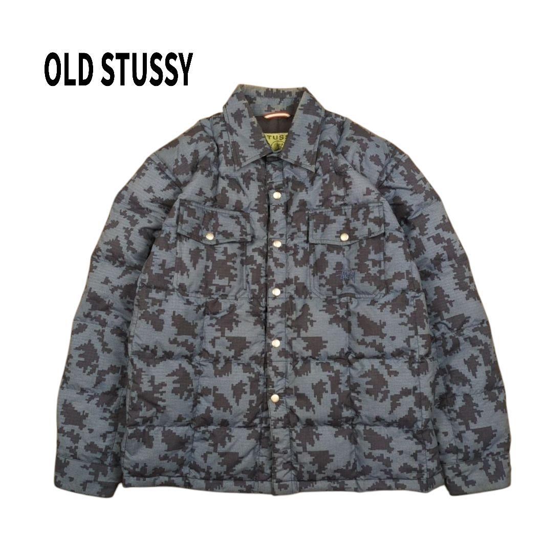 90s 00s OLD STUSSY デジカモ ダウン ジャケット カモ柄 迷彩 - メルカリ