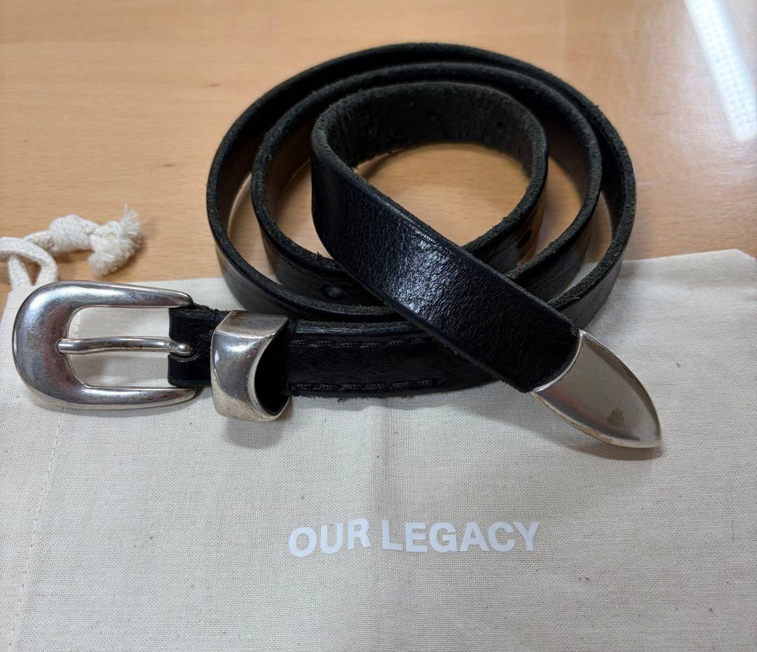 OUR LEGACY 2cm belt サイズ80 black