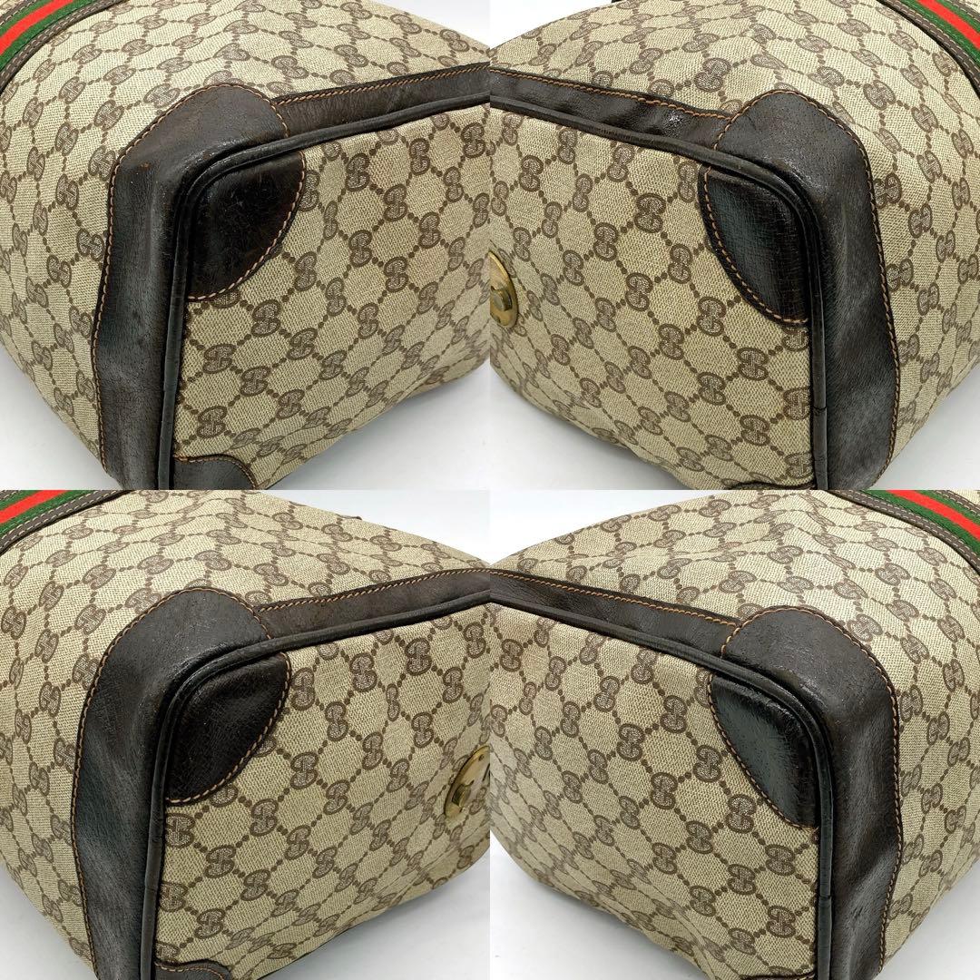 GUCCI】ボストンバッグ シェリーライン GGスプリーム ブラウン - メルカリ