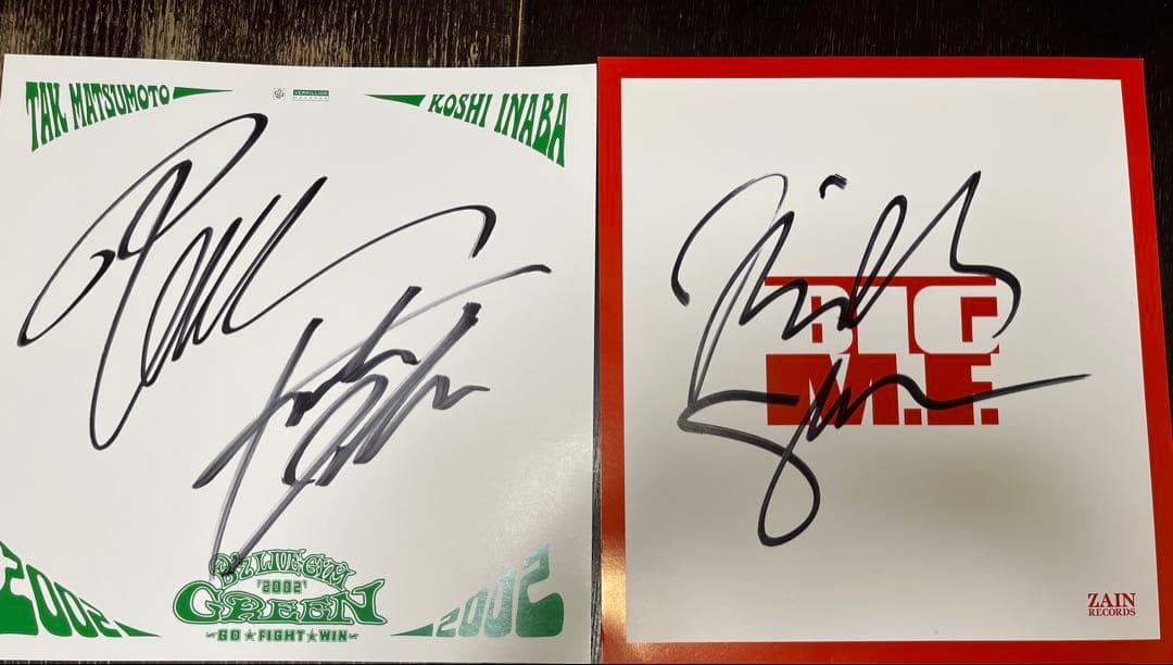 B'z LIVE-GYM 2002年 サイン色紙