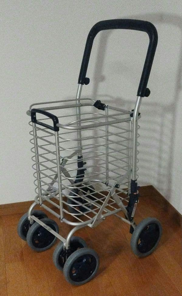 ユーバ産業 シルバーカー ワイヤーカート ブレーキ無 メッシュ紺