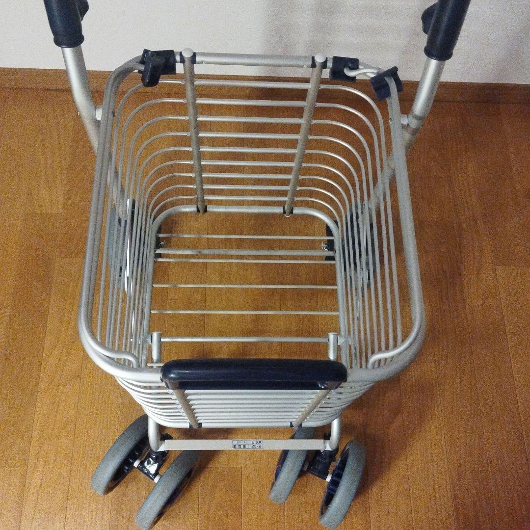 ユーバ産業 シルバーカー ワイヤーカート ブレーキ無 メッシュ紺