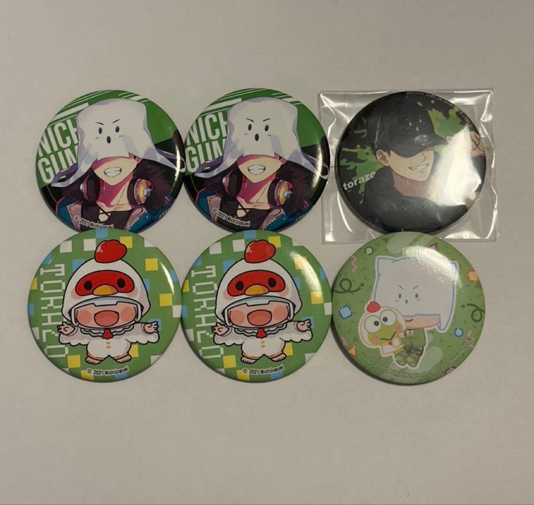 日常組 トラゾー 缶バッジ 6個セット - メルカリ
