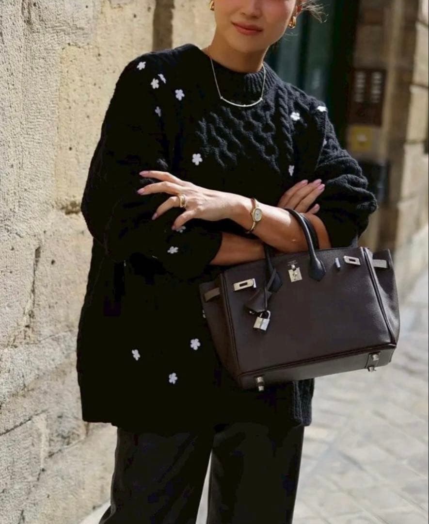 gypsohila GPG-538 Floral Cable Knit 美品