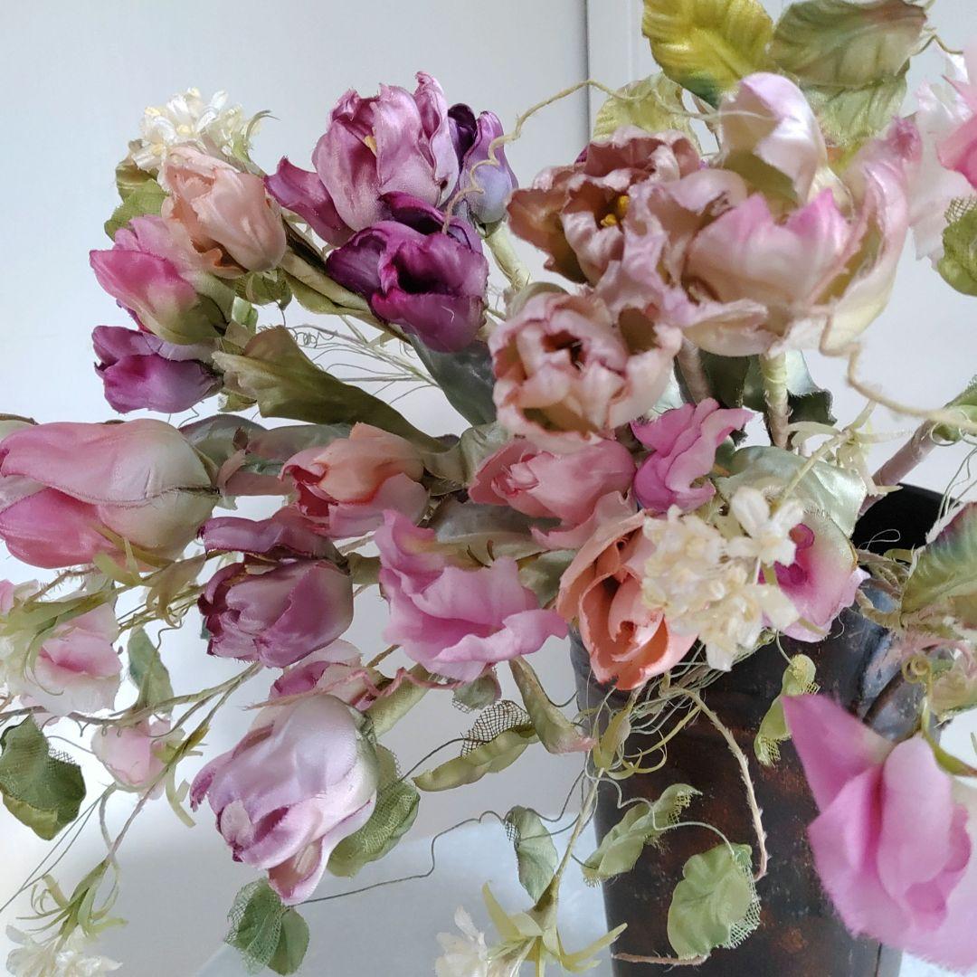 布花作品♡チューリップアレンジ