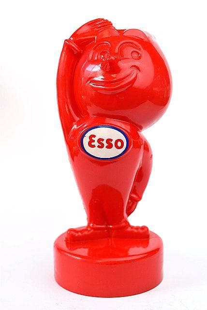レア！ 1950’s ESSO エッソ オイルドロップ ビンテージ 貯金箱 赤色
