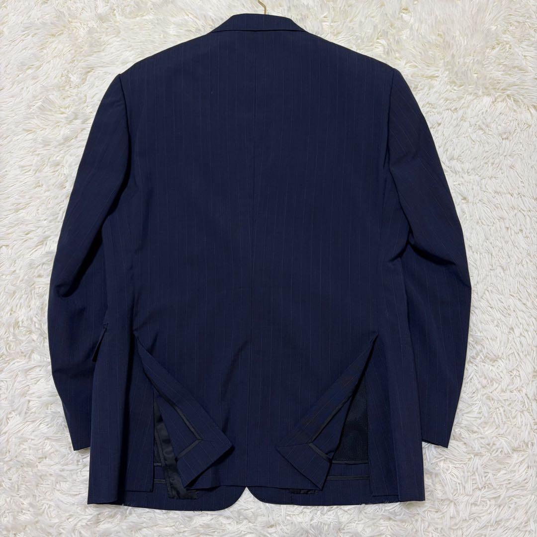 美品】スーツカンパニー 洗えるセットアップ シルク混 ネイビー