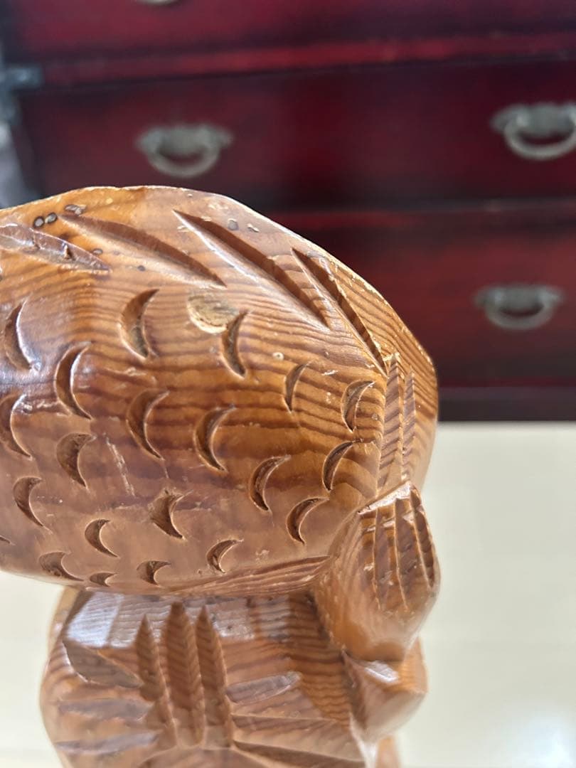 大型47cm】恵比寿天 木彫り 像 置物 一刀彫 七福神 1.9kg - メルカリ