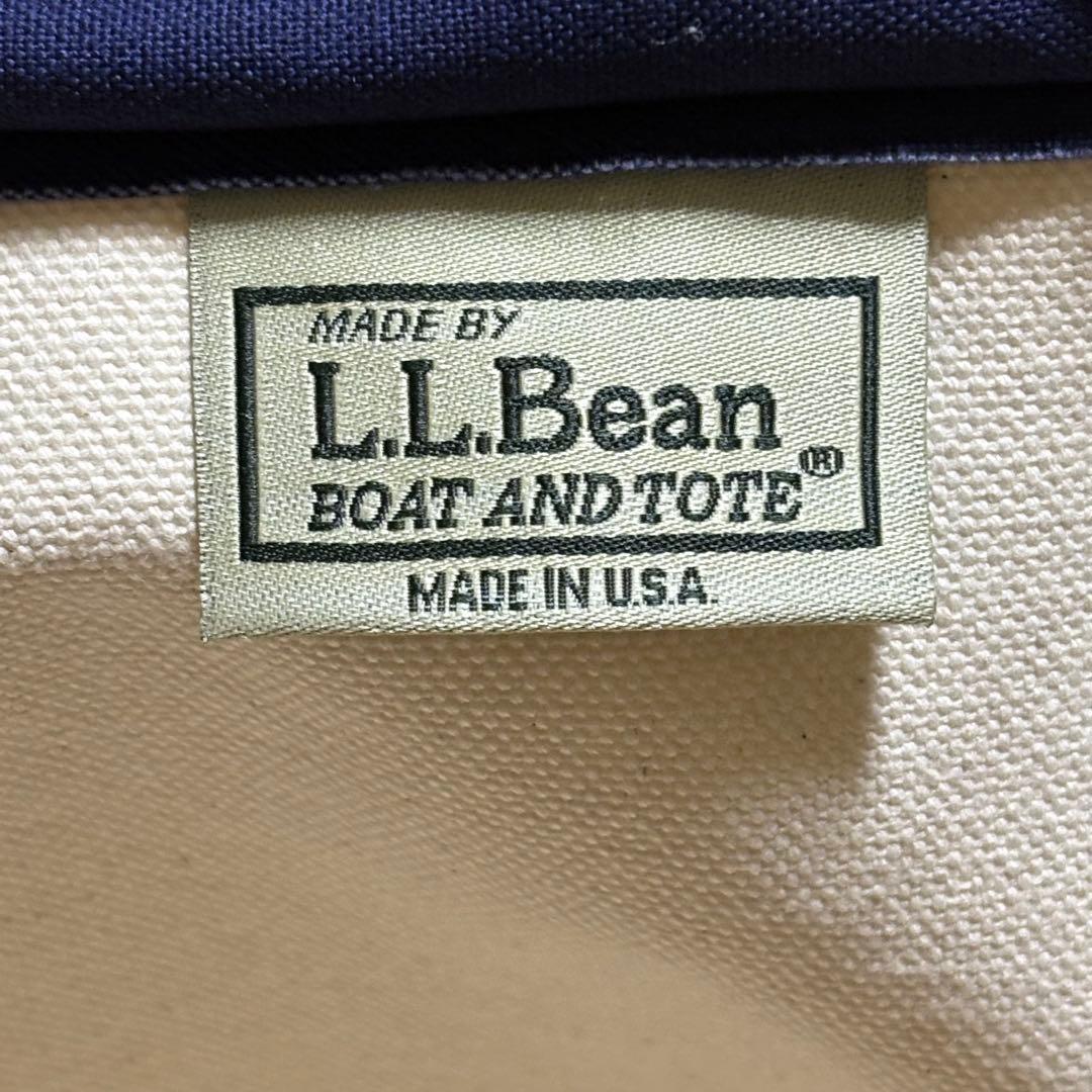 L.L.Bean Boat and Tote USA製 ネイビー ラージ 肩掛け